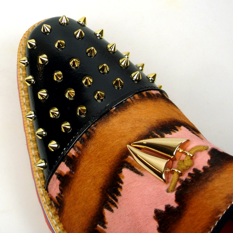 FI-7455 Pink Cap Toe Spikes Slip On Fiesso by Aurelio Garcia