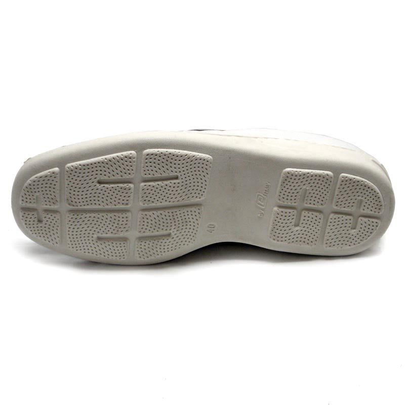 P-5202 Paco White Leather Slip on Loafer Pinosos Made in Spain