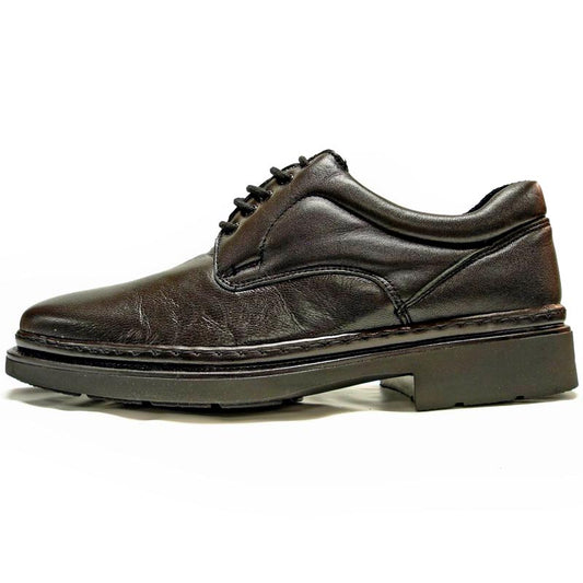 P-5498 Goran Black Leather Lace up Pinosos Made in Spain