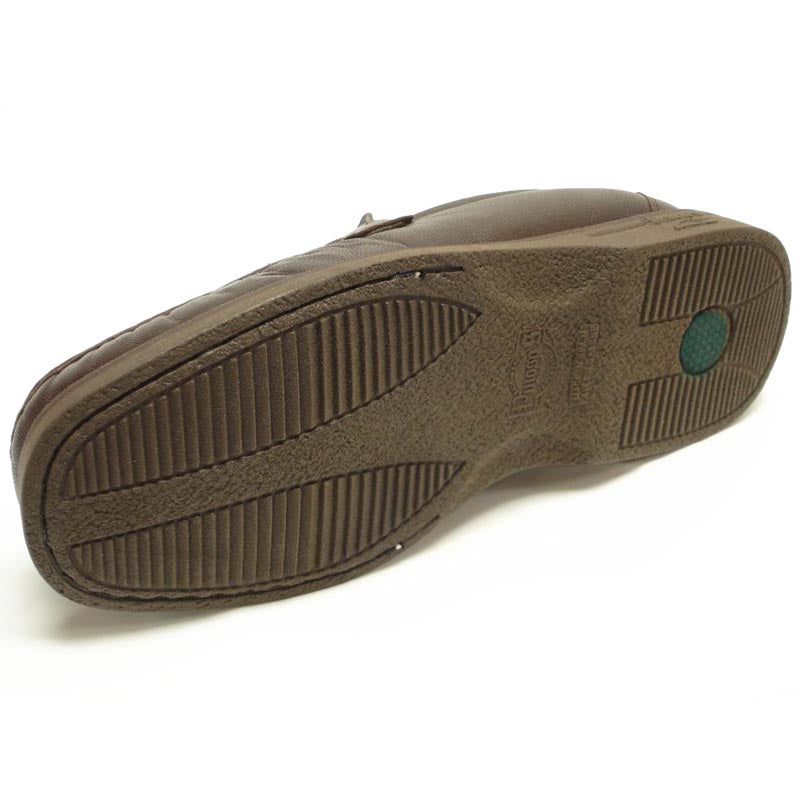 P-5614-668 Black Leather Slip on Loafer Pinosos Made in Spain