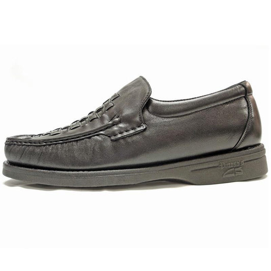 P-5614-P41 Black Leather Slip on Loafer Pinosos Made in Spain