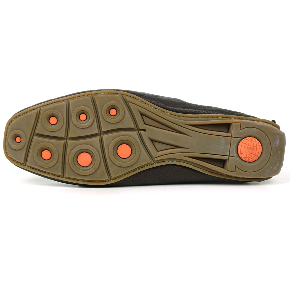 FI-4001 Brown Leather Slip on Loafer Fiesso by Aurelio Garcia