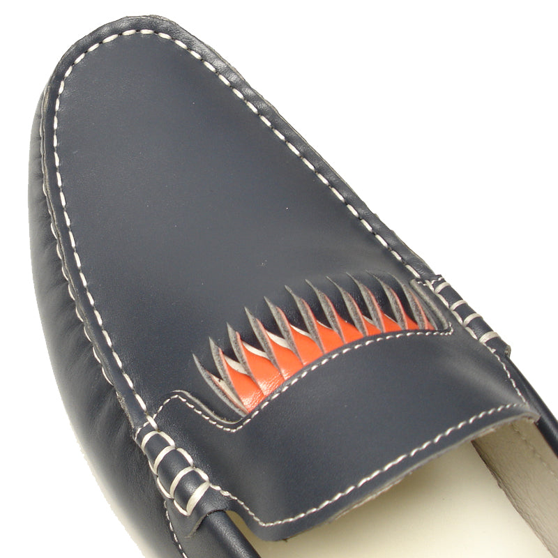 FI-3085 Navy Leather Encore by Fiesso Driving Shoe