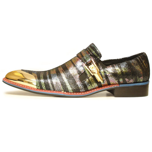 FI-7001-2 Multi Color Fiesso by Aurelio Garcia Genuine Leather Metal Tip Slip on