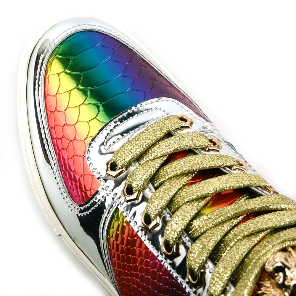 FI-2384 Multi Color Lace up High top Sneaker Encore by Fiesso