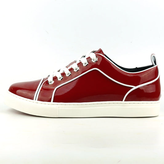 FI-2415 Red Patent Leather Lace up Sneaker Encore by Fiesso