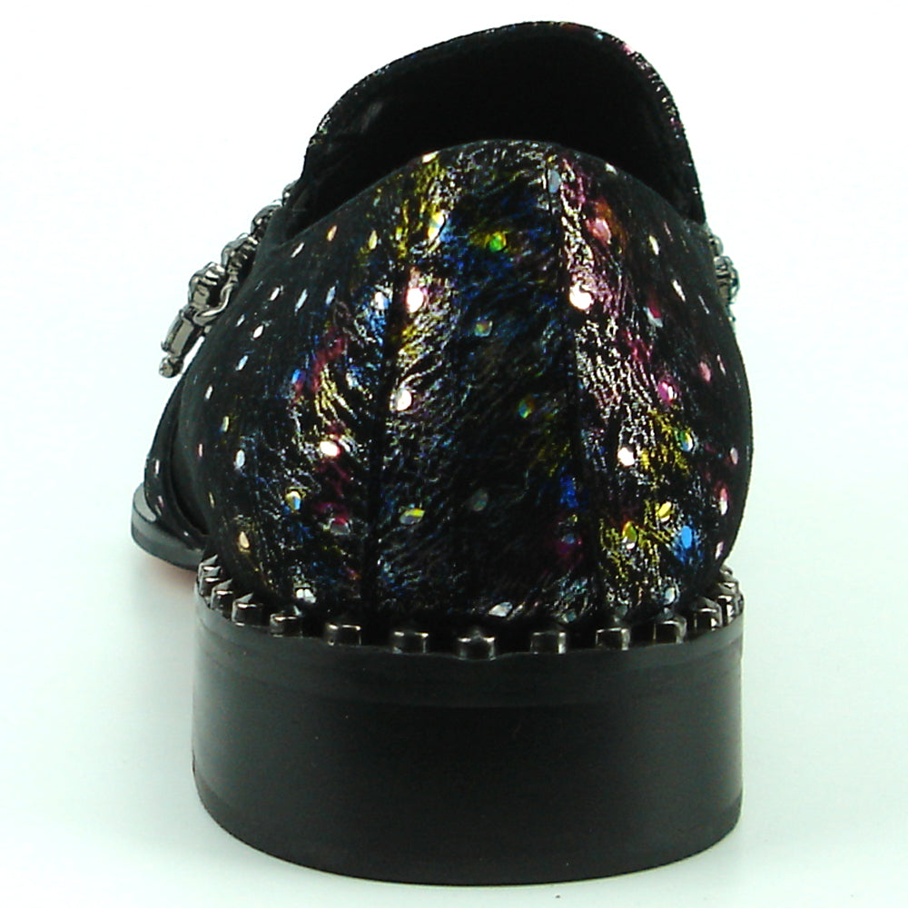 FI-7287-2 Multi Color With Rhinestones Slip on Loafer Fiesso by Aurelio Garcia