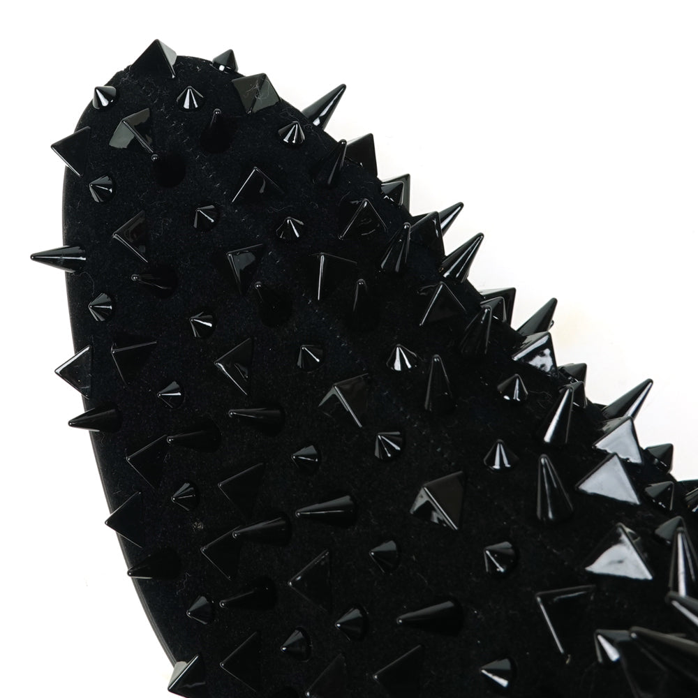 FI-7527-S Black Suede Black Spikes Boot Fiesso by Aurelio Garcia