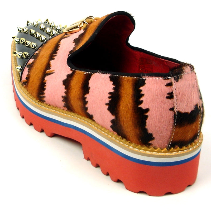 FI-7455 Pink Cap Toe Spikes Slip On Fiesso by Aurelio Garcia