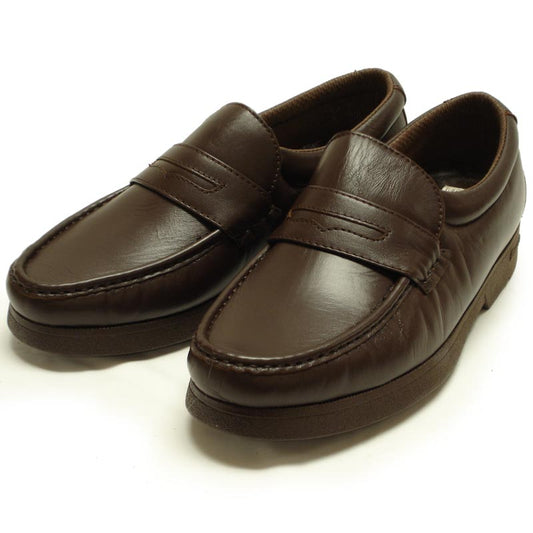 P-4804-628 Brown Slip on Penny Loafer Pinosos Made in Spain