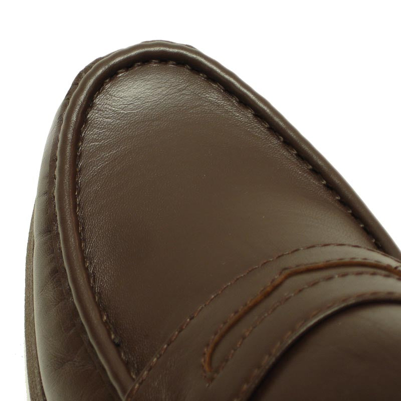P-4804-628 Brown Slip on Penny Loafer Pinosos Made in Spain