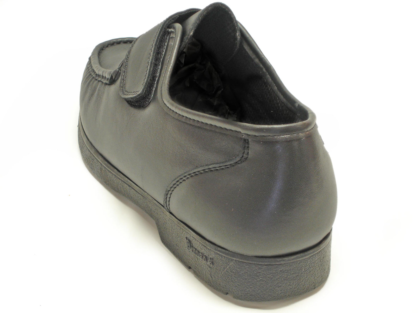 P-5203-628 Black Leather Velcro Strap Pinosos Made in Spain