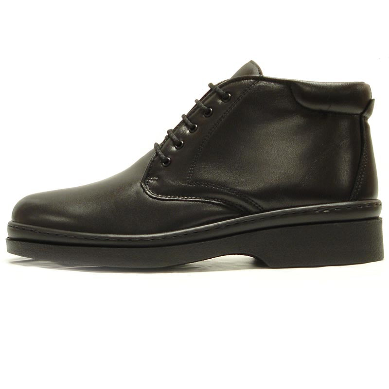 P-5212 Pluma Black Leather Boot Lace up Pinosos Made in Spain