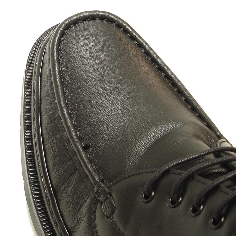 P-5246 Belka Black Leather Boot Lace up Pinosos Made in Spain