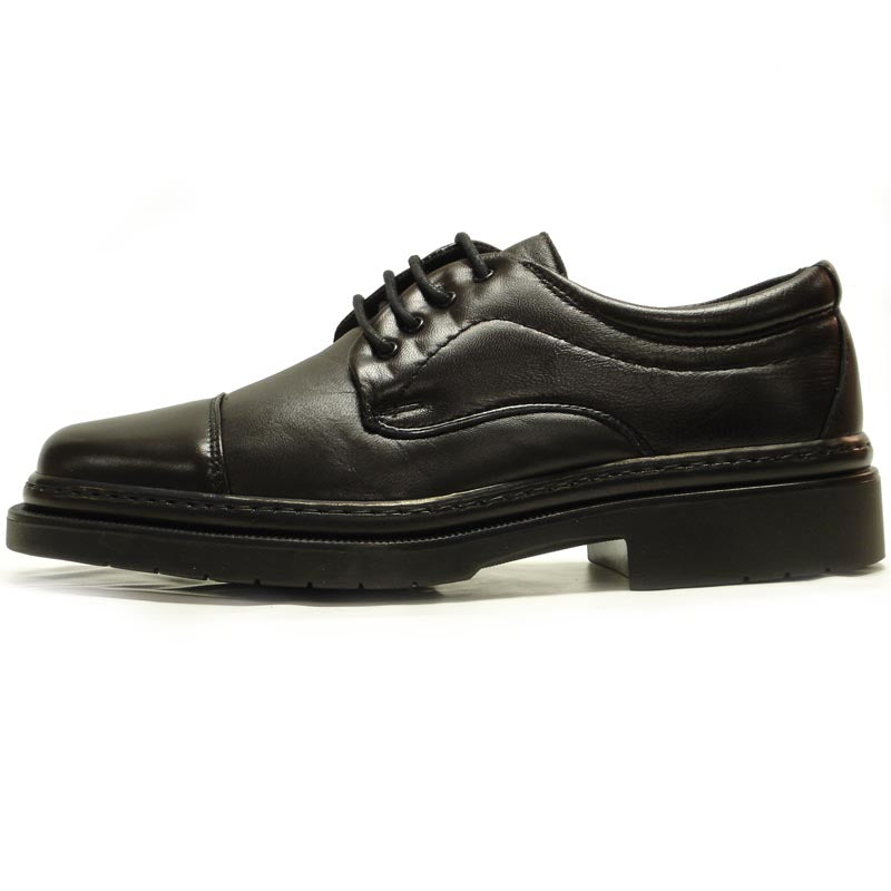 P-5285 Belka Black Leather Lace up Cap toe Pinosos Made in Spain