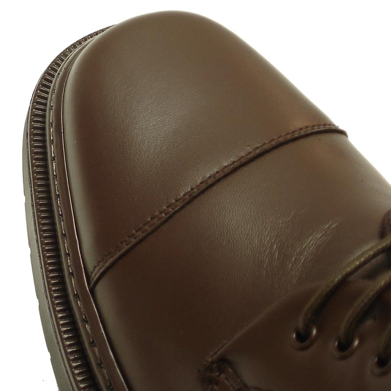 P-5285 Belka Brown Leather Lace up Cap toe Pinosos Made in Spain
