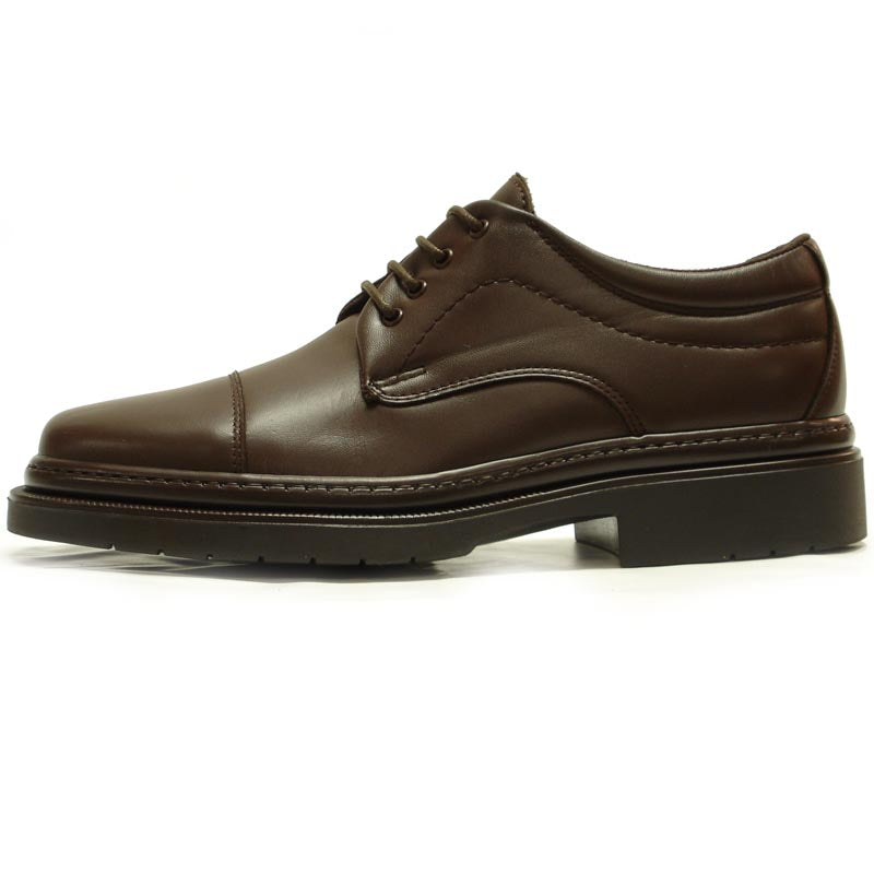P-5285 Belka Brown Leather Lace up Cap toe Pinosos Made in Spain