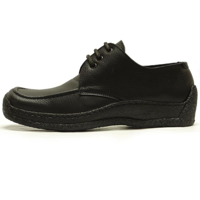 P-5455 Javier Black Leather Lace up Pinosos Made in Spain