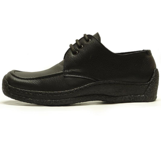 P-5455 Javier Black Leather Lace up Pinosos Made in Spain