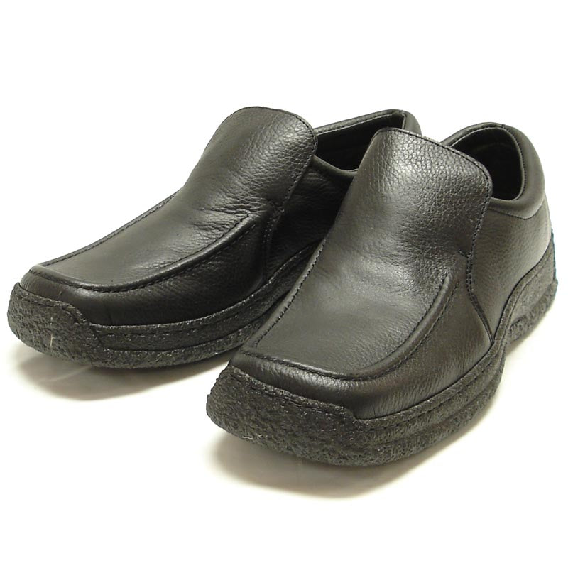 P-5456 Javier Black Leather Slip on Loafer Pinosos Made in Spain