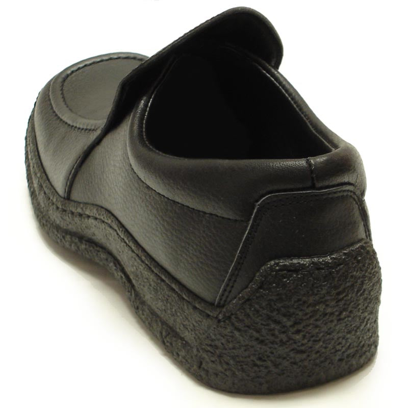 P-5456 Javier Black Leather Slip on Loafer Pinosos Made in Spain