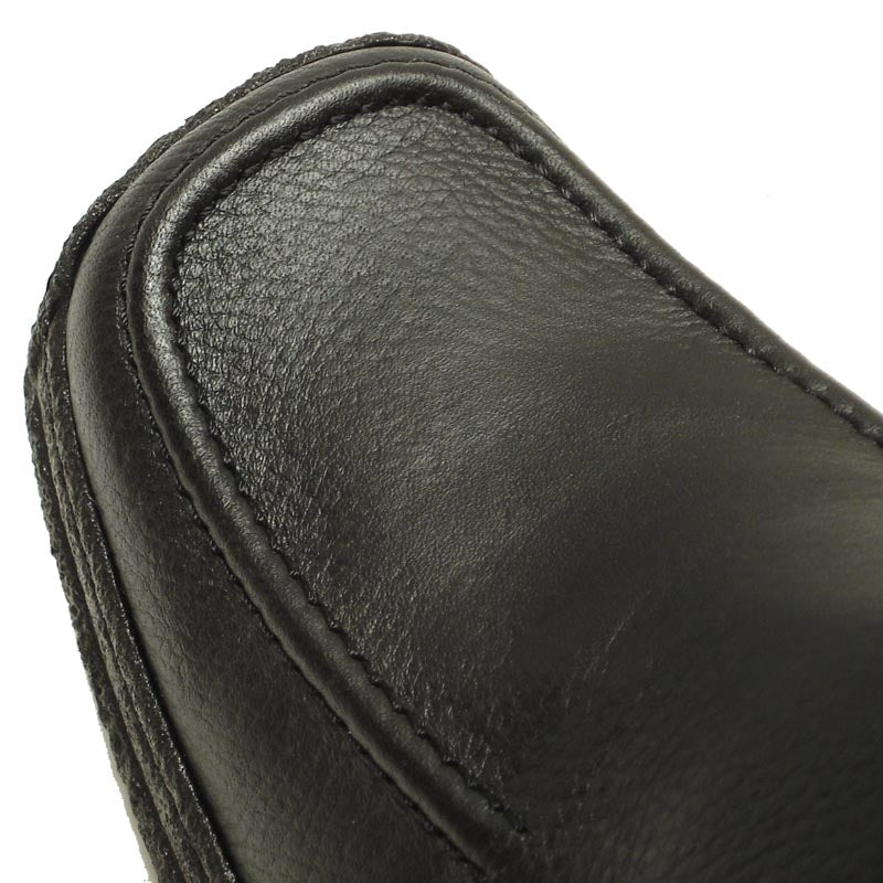 P-5456 Javier Black Leather Slip on Loafer Pinosos Made in Spain
