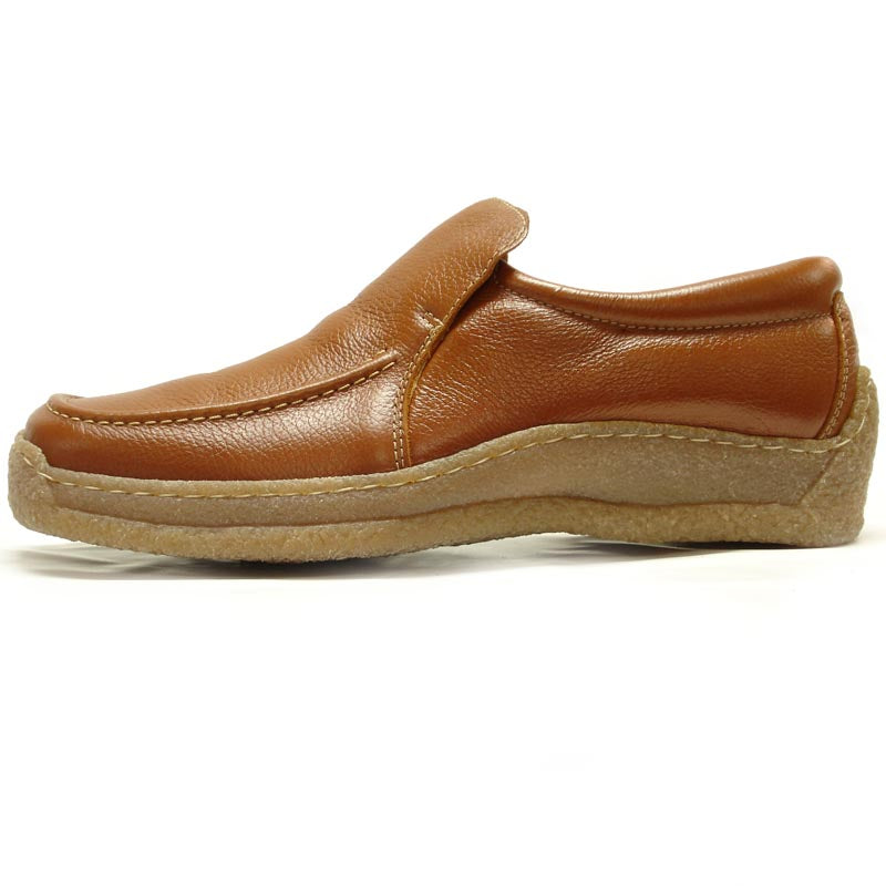 P-5456 Javier Tan Leather Slip on Loafer Pinosos Made in Spain