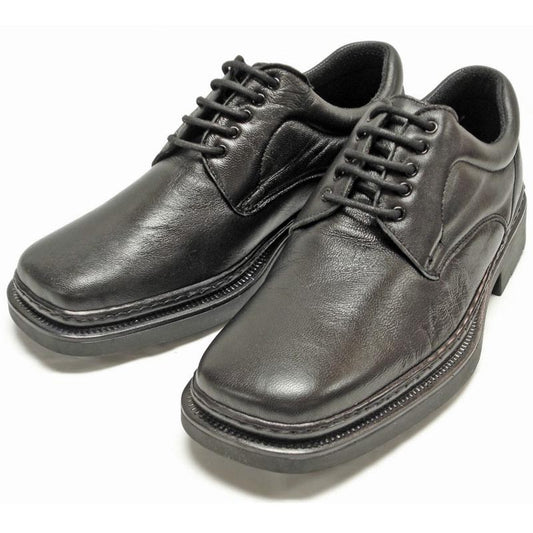 P-5498 Goran Black Leather Lace up Pinosos Made in Spain