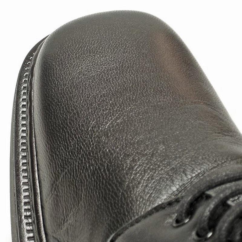 P-5498 Goran Black Leather Lace up Pinosos Made in Spain