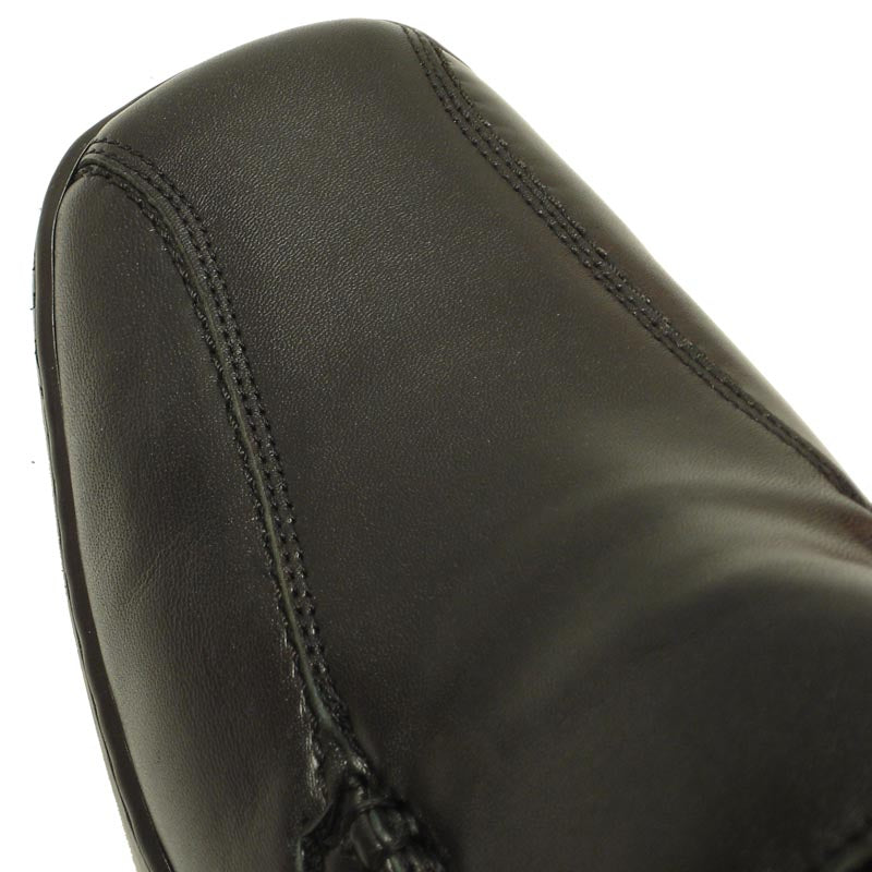 P-5591 Jacobo Black Leather Slip on Loafer Pinosos Made in Spain