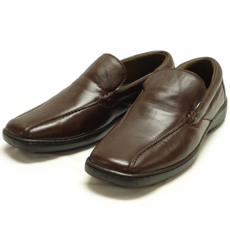 P-5591 Jacobo Brown Leather Slip on Loafer Pinosos Made in Spain