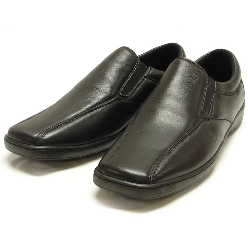 P-5594 Black Leather Slip on Loafer Pinosos Made in Spain