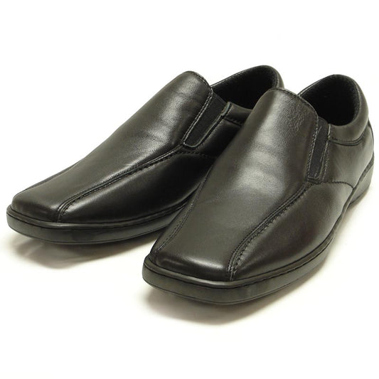 P-5594 Black Leather Slip on Loafer Pinosos Made in Spain