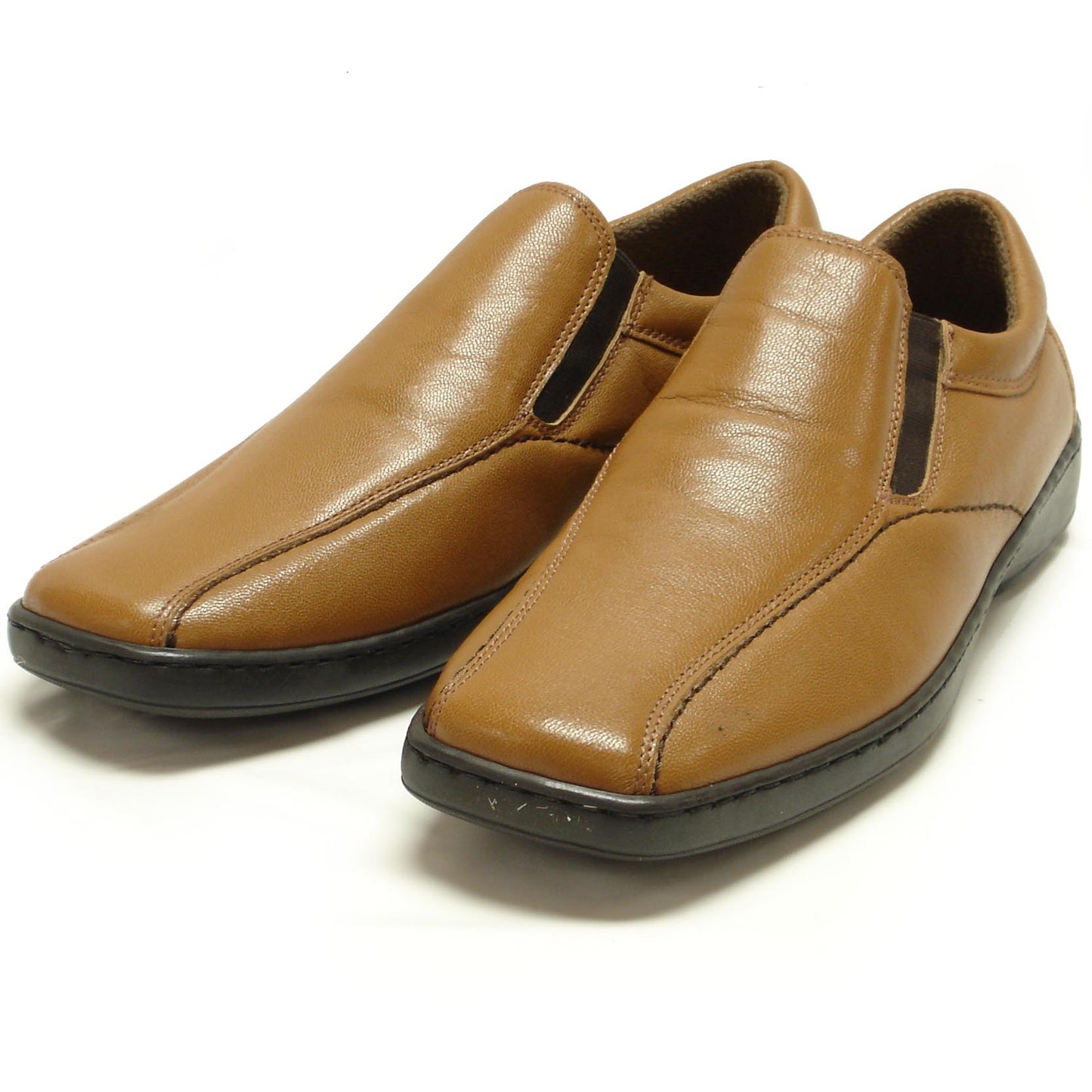 P-5594 Tan Leather Slip on Loafer Pinosos Made in Spain