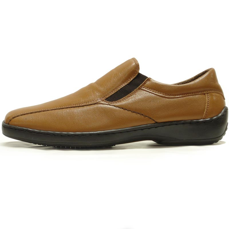 P-5594 Tan Leather Slip on Loafer Pinosos Made in Spain