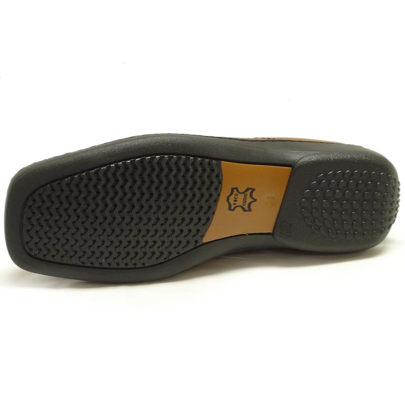 P-5594 Tan Leather Slip on Loafer Pinosos Made in Spain