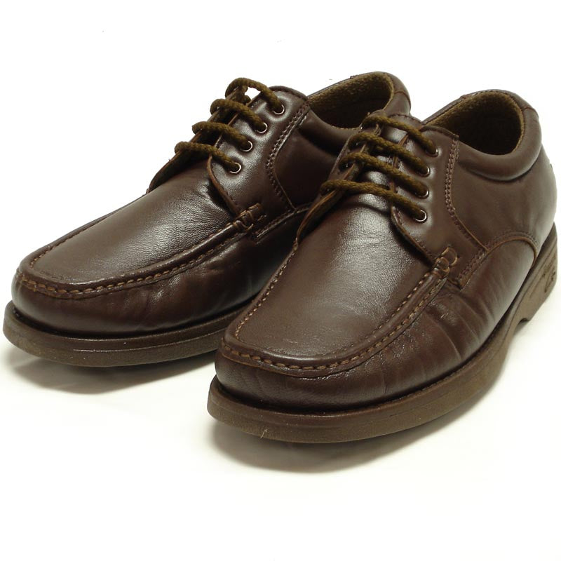 P-5605-668 Brown Leather Lace up Pinosos Made in Spain