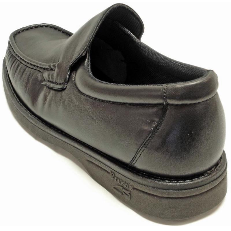 P-5614-668 Black Leather Slip on Loafer Pinosos Made in Spain