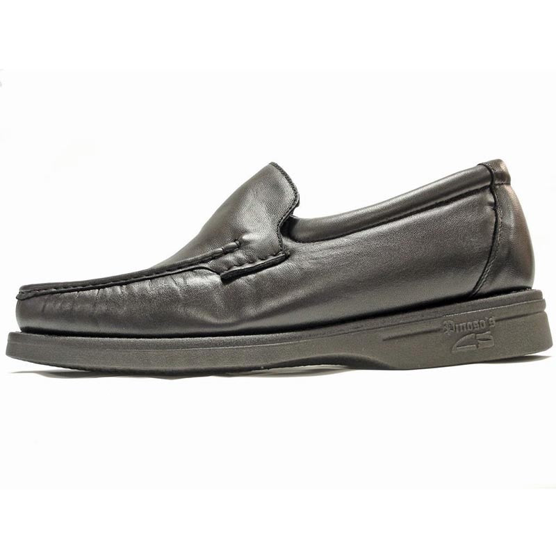 P-5614-668 Black Leather Slip on Loafer Pinosos Made in Spain