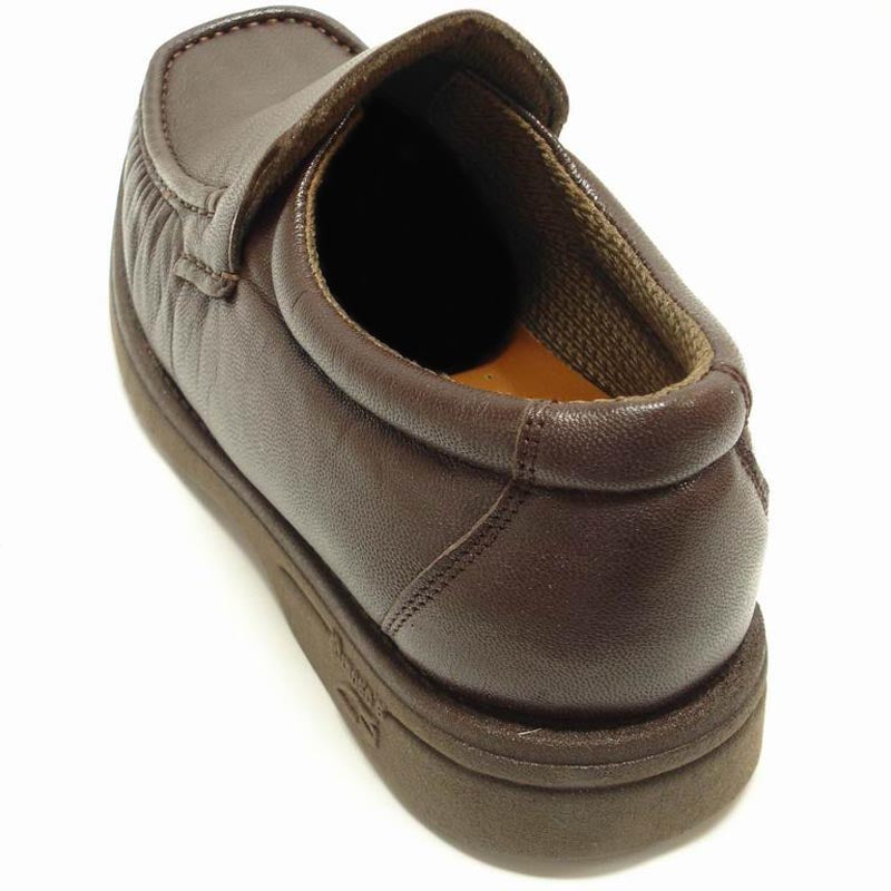 P-5614-668 Black Leather Slip on Loafer Pinosos Made in Spain