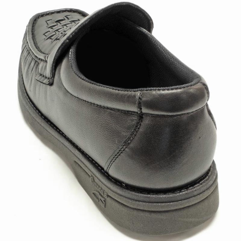 P-5614-P41 Black Leather Slip on Loafer Pinosos Made in Spain
