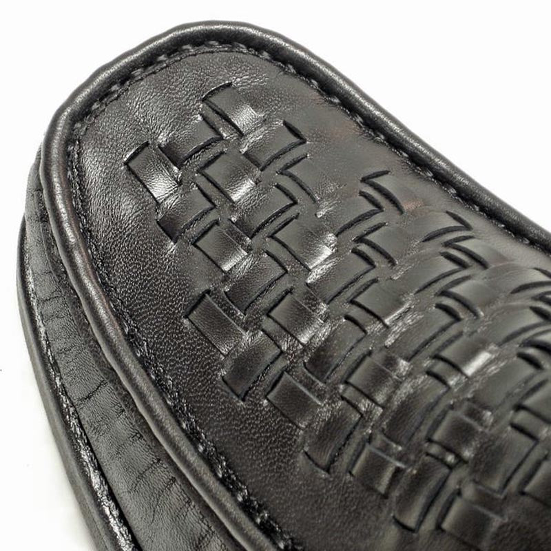 P-5614-P41 Black Leather Slip on Loafer Pinosos Made in Spain