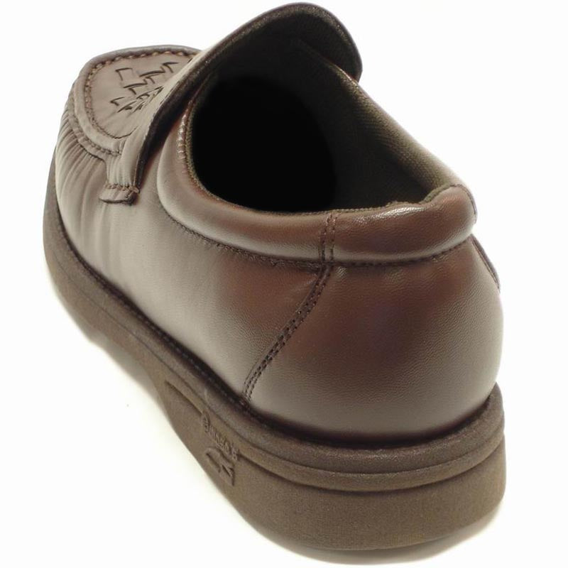 P-5614-P41 Brown Leather Slip on Loafer Pinosos Made in Spain