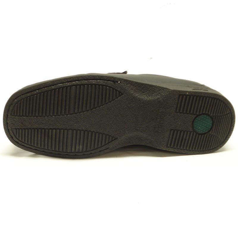 P-5615-668 Black Leather Slip on Loafer Pinosos Made in Spain