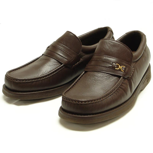 P-5615-668 Brown Leather Slip on Loafer Pinosos Made in Spain