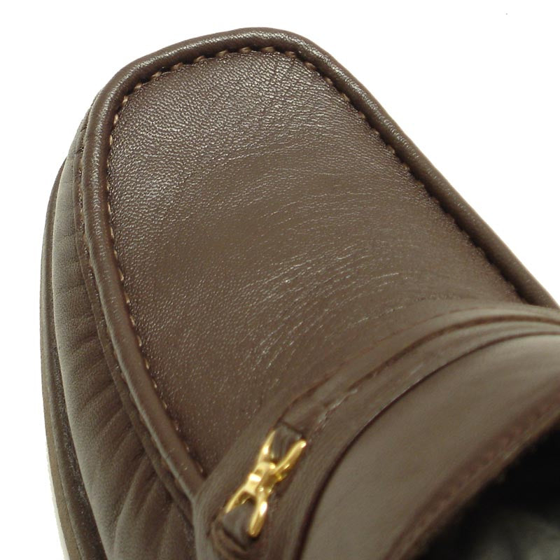 P-5615-668 Brown Leather Slip on Loafer Pinosos Made in Spain