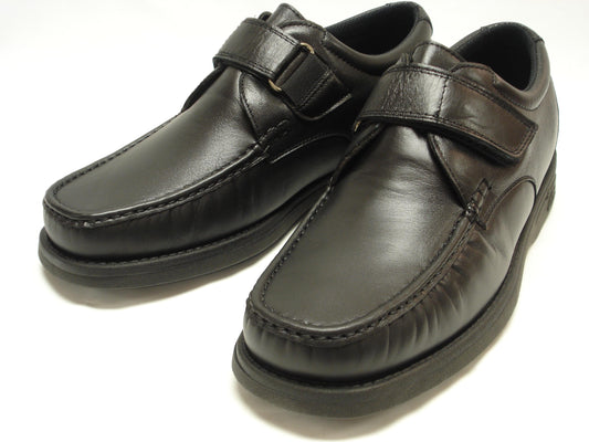 P-5660-668 Black Leather Velcro Pinosos Made in Spain