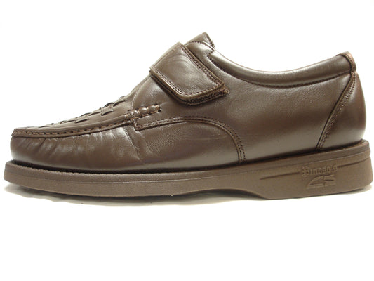 P-5660-P41 Brown Leather Velcro Pinosos Made in Spain