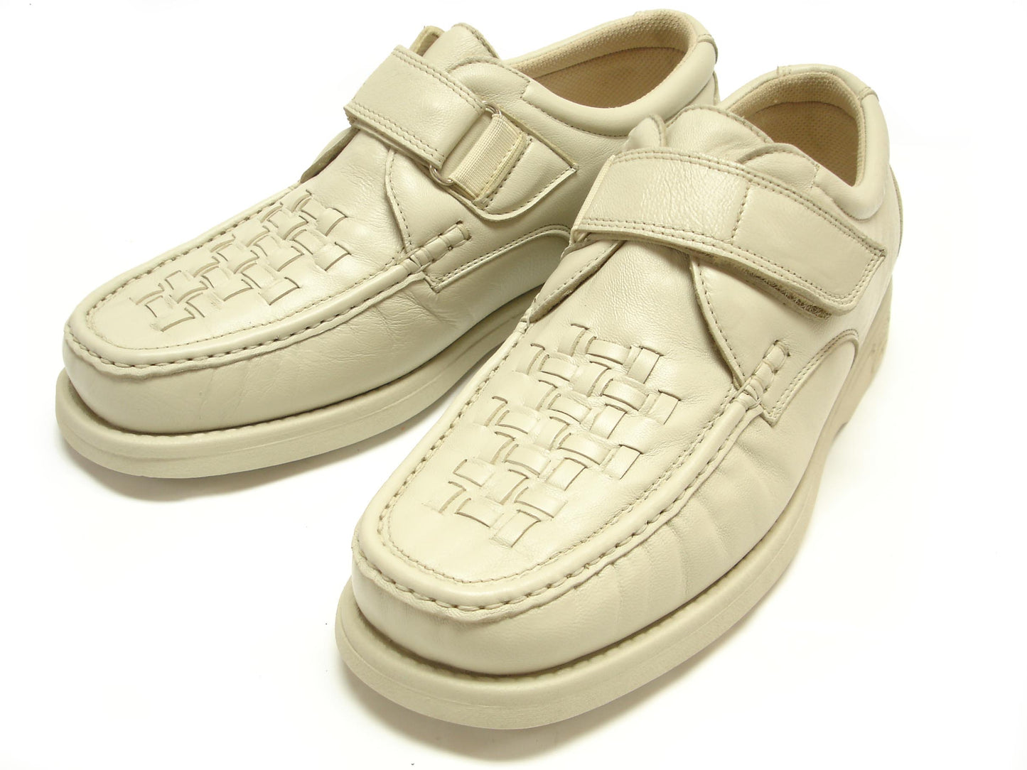 P-5660-P41 Beige Leather Velcro Pinosos Made in Spain