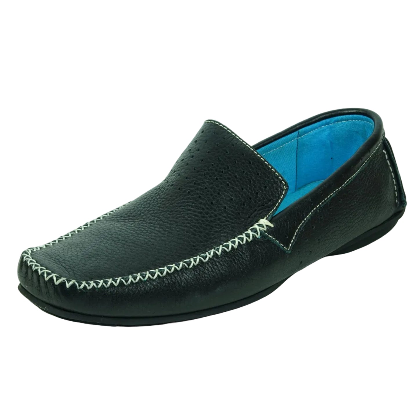 FI-4001 Black Leather Slip on Loafer Fiesso by Aurelio Garcia